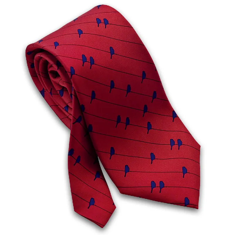 Birds on a Wire Necktie