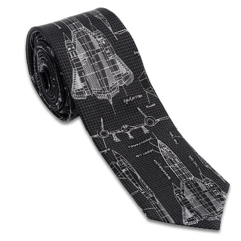 Blackbird Spy Plane Necktie