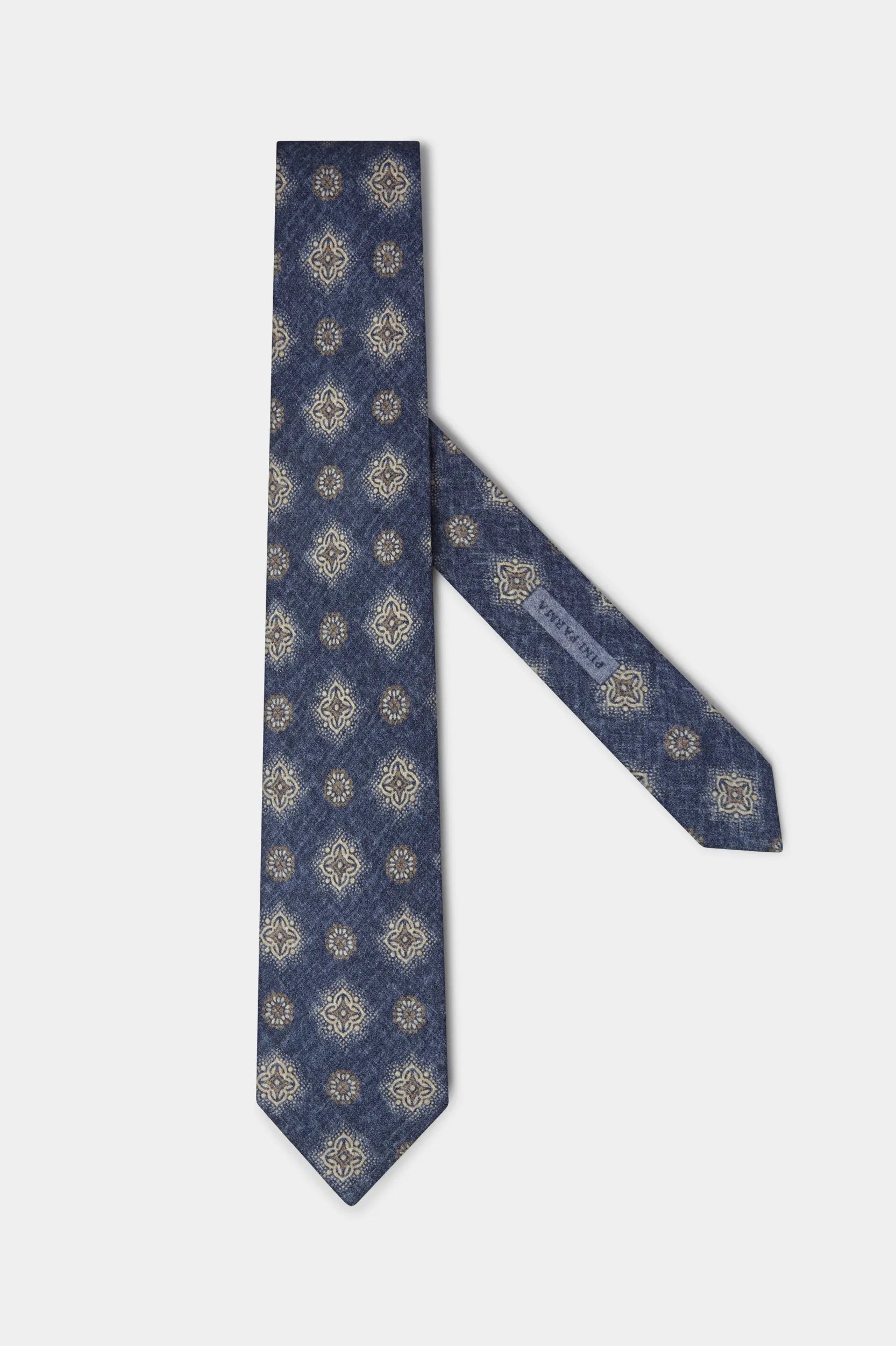 Blue macro fancy tie - Made In Italy