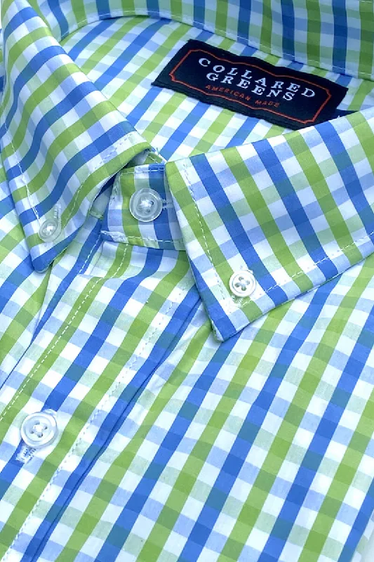 Winton: Brookline Button Down Shirt - Green/Blue