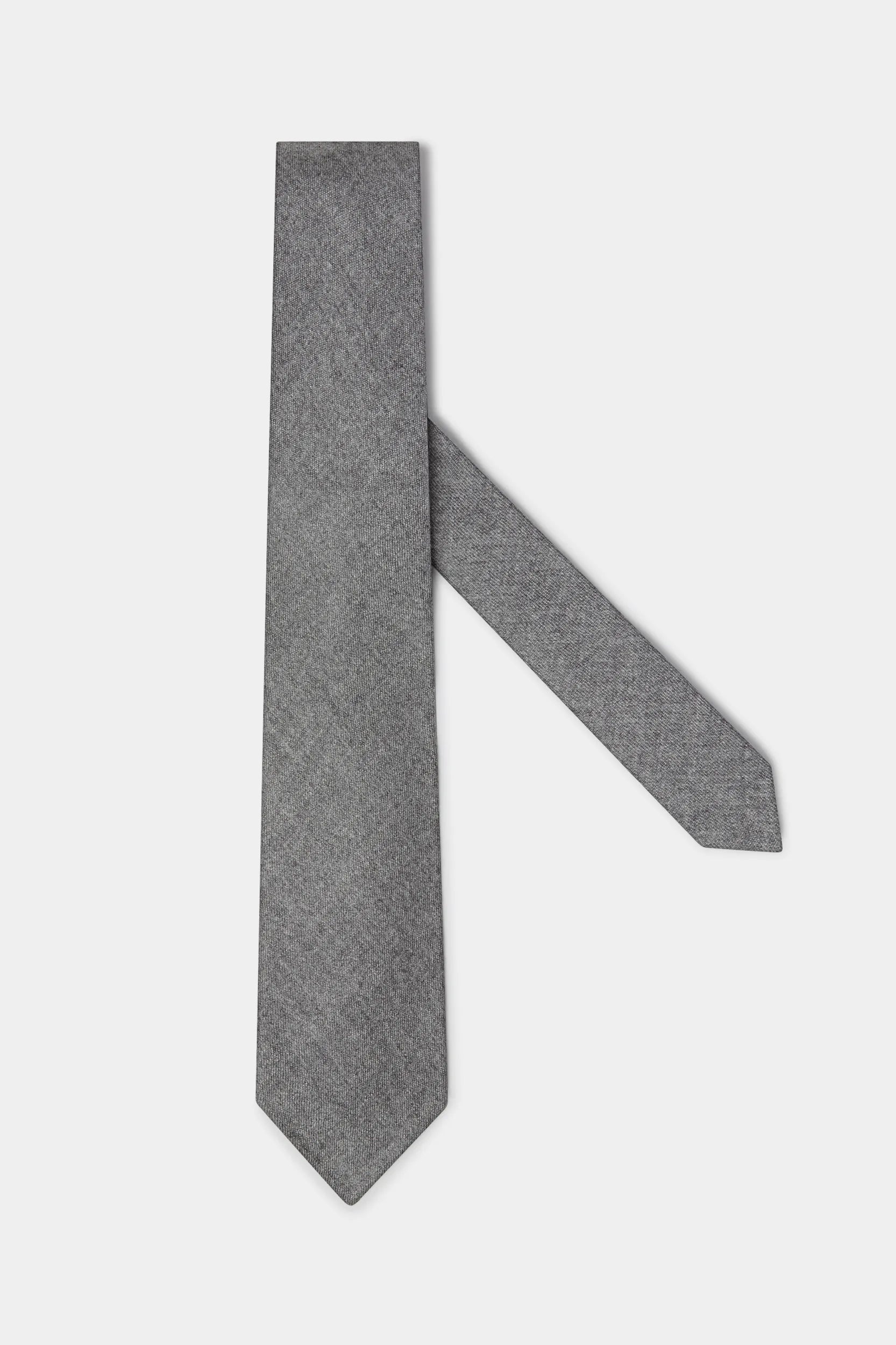 Grey flannel tie - Hand Made In Italy