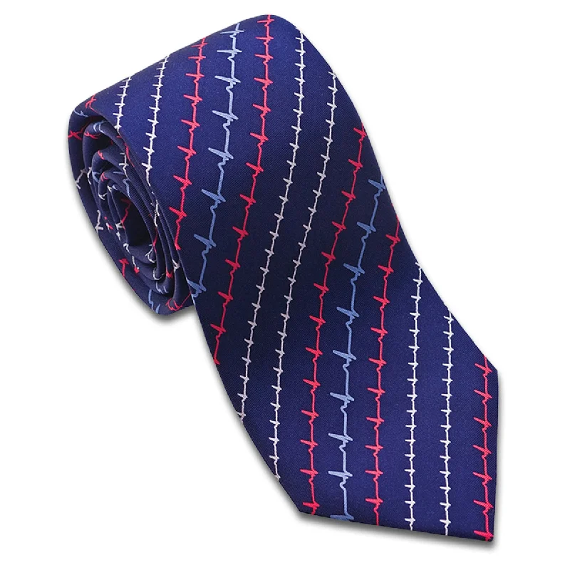 Heartbeats EKG Necktie