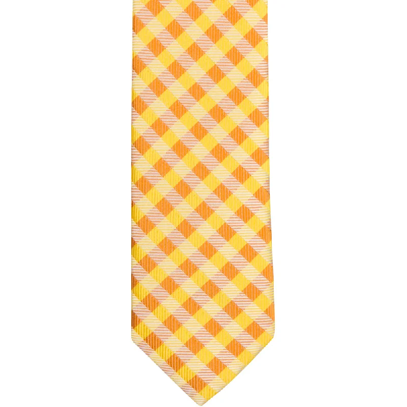 ST27 - Yellow/Orange Gingham - Skinny Width