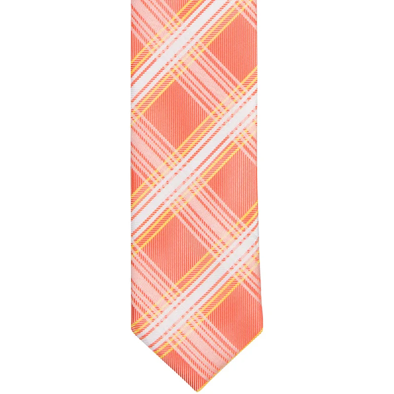 ST35 - Tangerine Plaid - Skinny Width