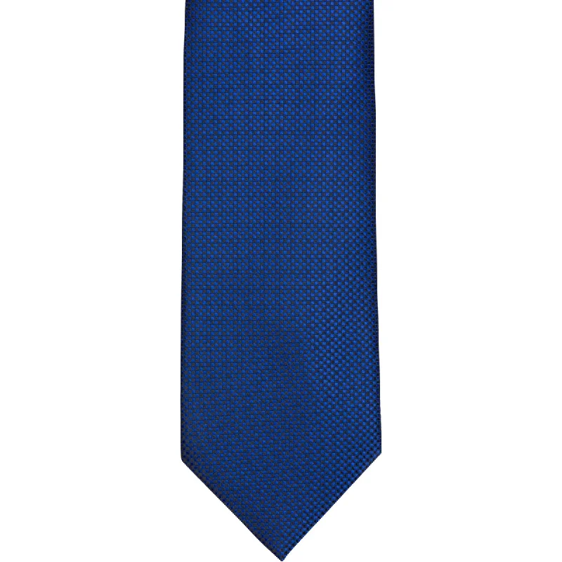 WF23 - Dark Blue Mini Checker Standard Width Necktie