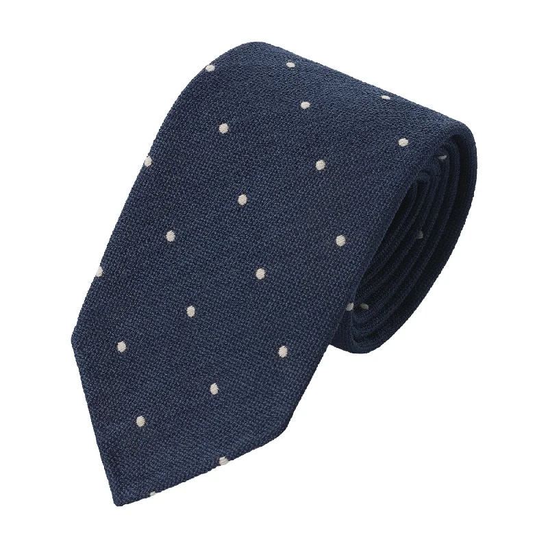 Woven Handrolled Silk-Blend Tie in Royal Blue