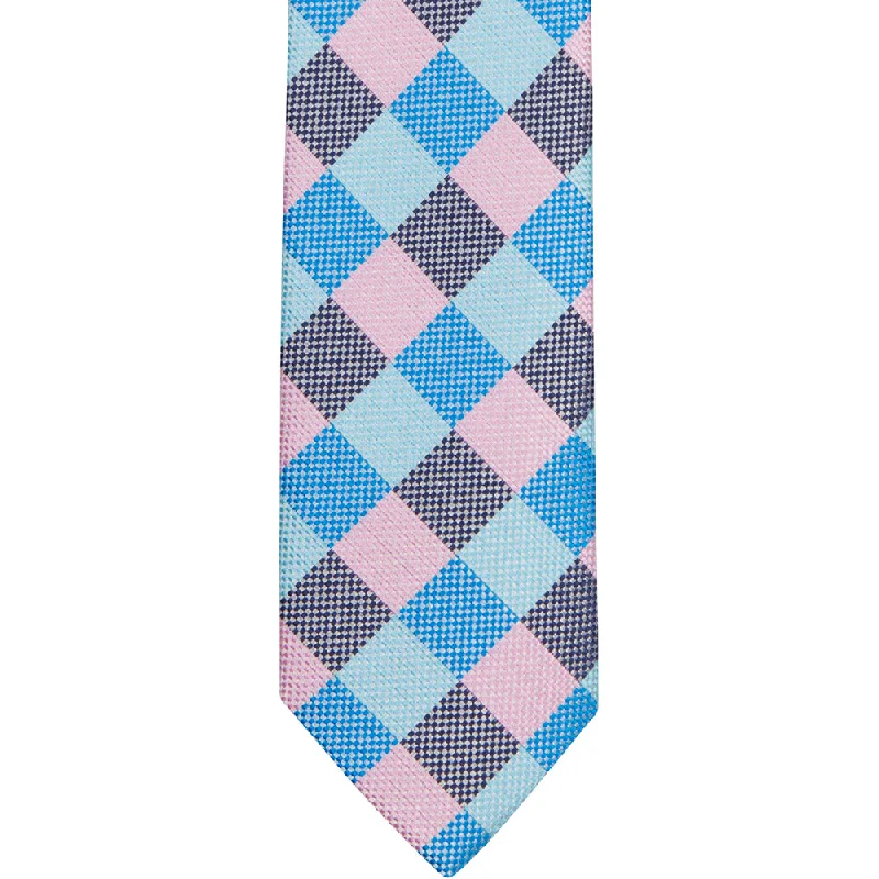 ST18 - Baby Blue/Pink Checker - Skinny Width