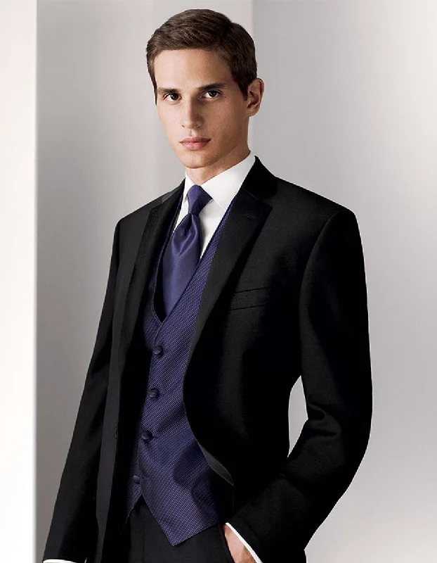 Mens Black Slim Notch Wedding | Prom Tuxedo