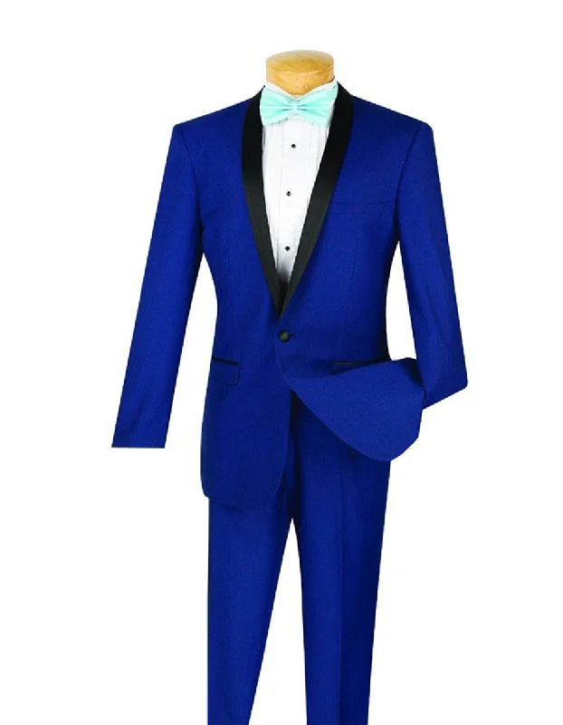 Royal Blue Shawl Tuxedo - Mens Slim Fitted Tuxedo