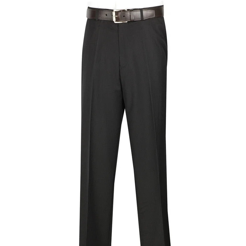 Men's Dress Pants Flat Front Design in Black