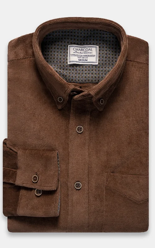 CORDUROY SHIRT IN BROWN