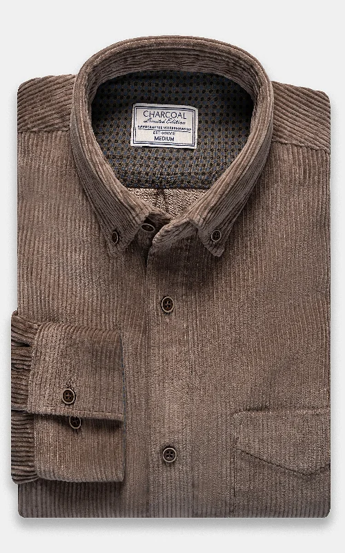 CORDUROY SHIRT IN KHAKI