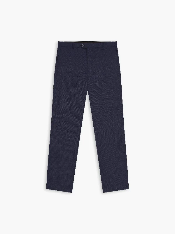 Costello Polywool Skinny Navy Textured Suit Trouser