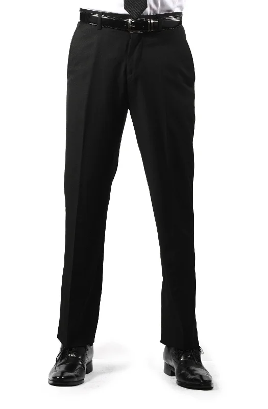 Premium Mens MP101 Black Slim Fit Dress Pants