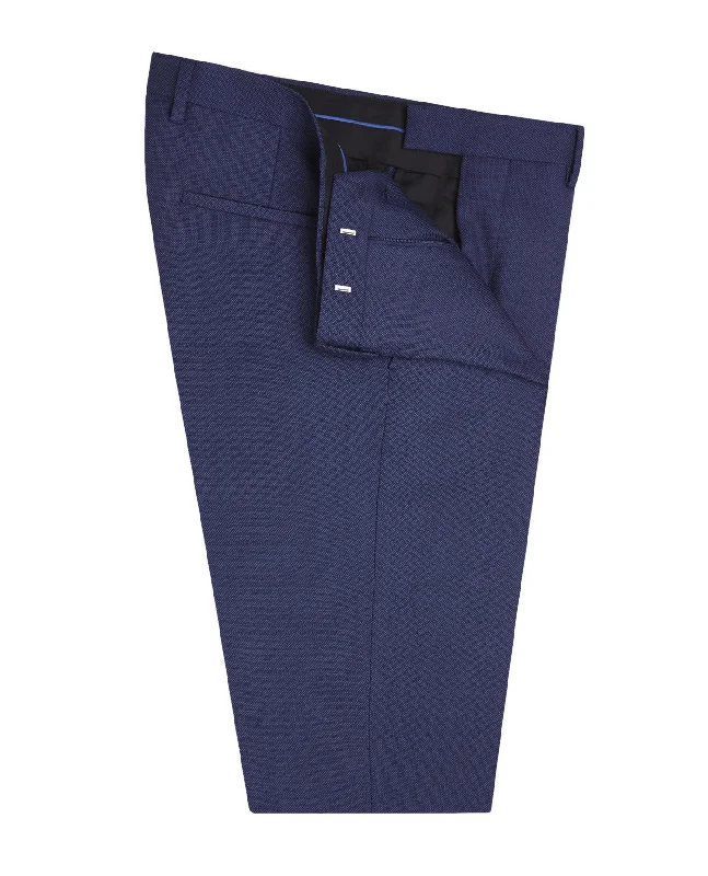 Jamie Infinity Active Slim Fit Blue Textured Trouser