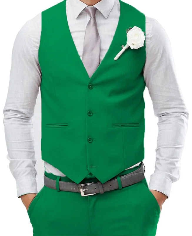 Men's Business Casual Single Breasted V Neck Waistcoat