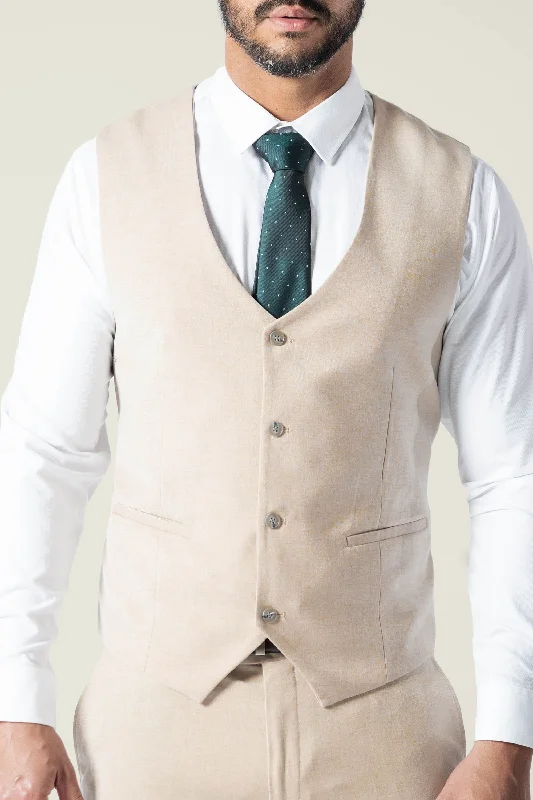 Men's Beige Vest