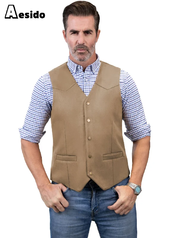 Men's Casual V Neck Waistcoat