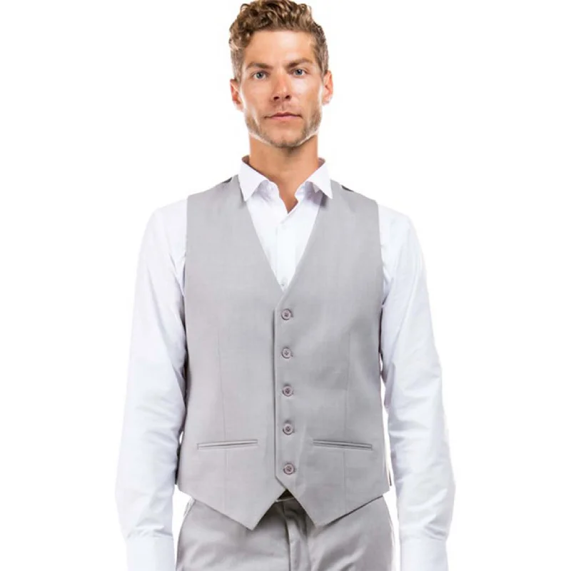 Men's Grey Modern Fit Suit Vest