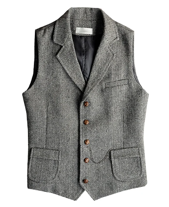 Men's Notch Lapel Single Breasted Waistcoat