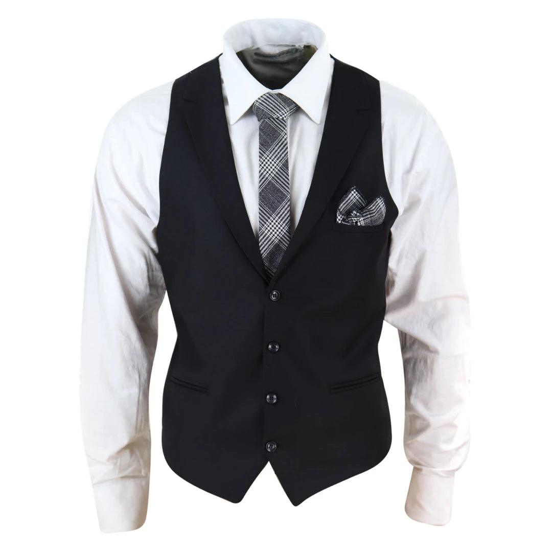 Mens Waistcoat Herringbone Tweed Check 1920s Peaky Blinders Gatsby Vintage