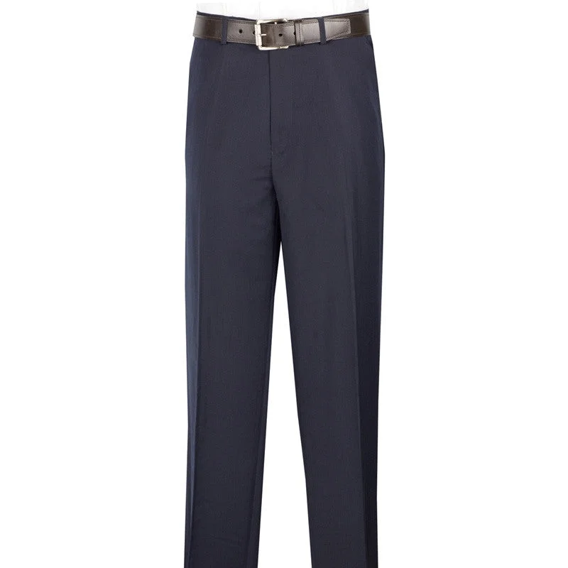 Men's Dress Pants Flat Front Design in Navy