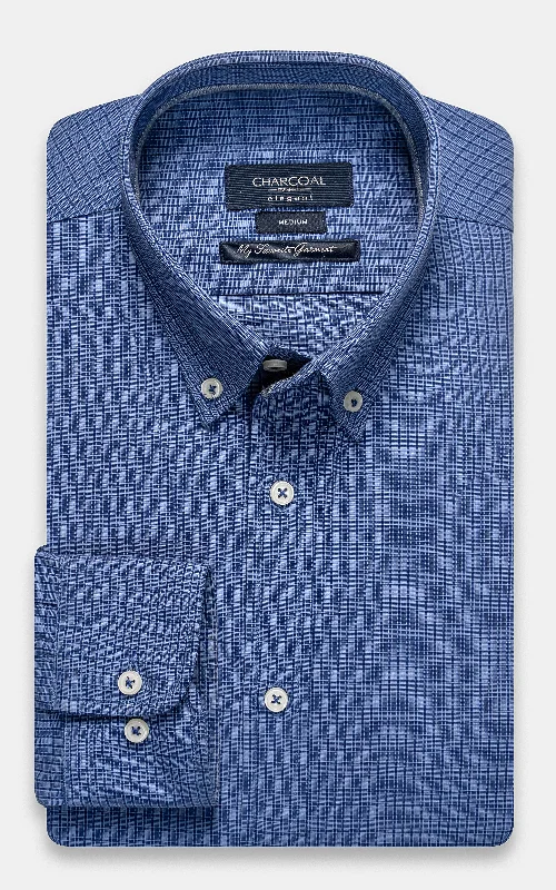 SEMI FORMAL SHIRT BLUE CHECK