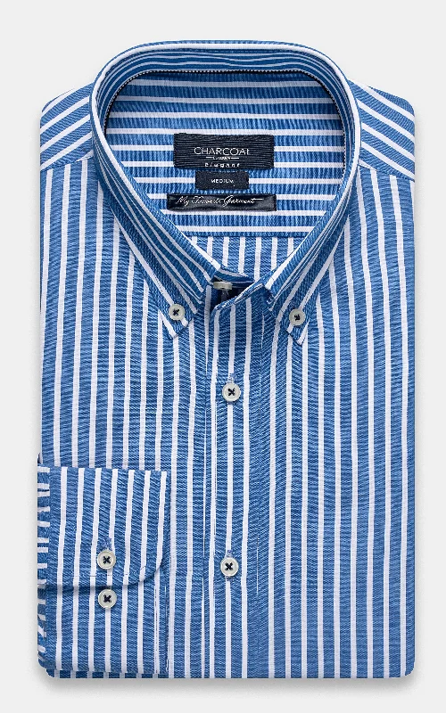 SEMI FORMAL SHIRT BLUE STRIPER