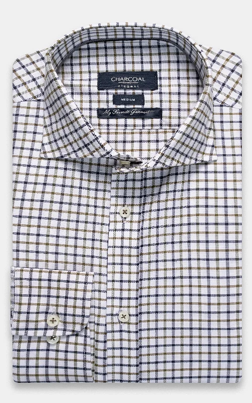 SEMI FORMAL SHIRT GREEN BLACK CHECK