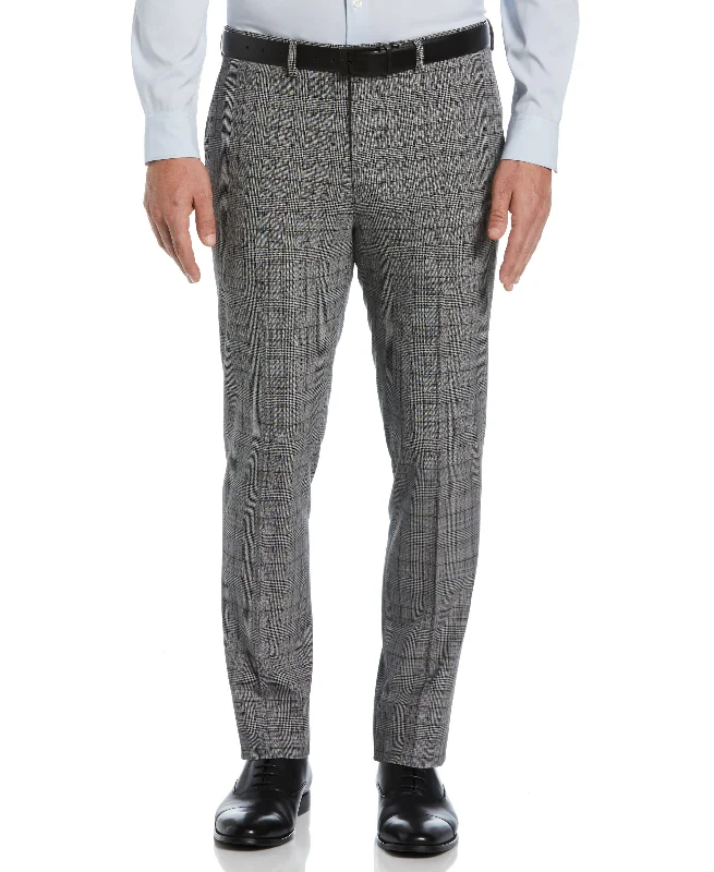 Skinny Fit Plaid Suit Pant