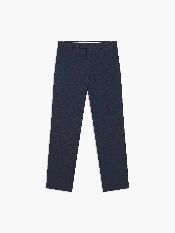 Archer Linen-Blend Slim Navy Suit Trouser