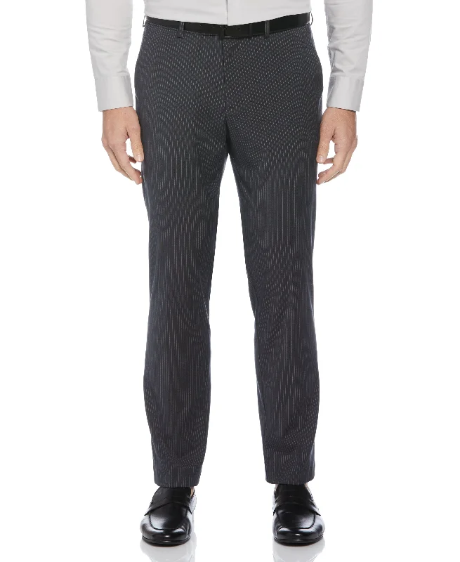 Slim Fit Pinstripe Flat Front Suit Pant