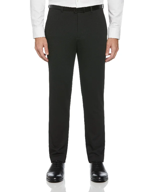 Slim Fit Solid Knit Suit Pant