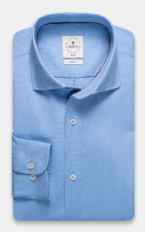 SMART SHIRT BLUE SELF TEXTURE