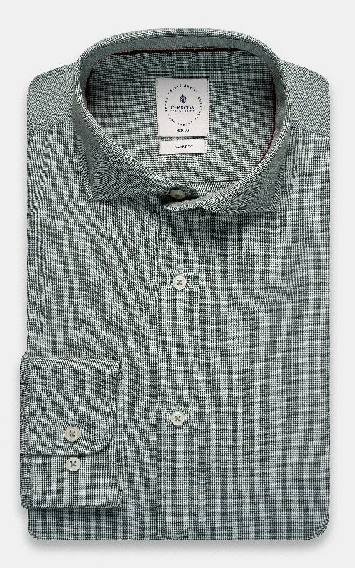 SMART SHIRT GREEN TEXTURED