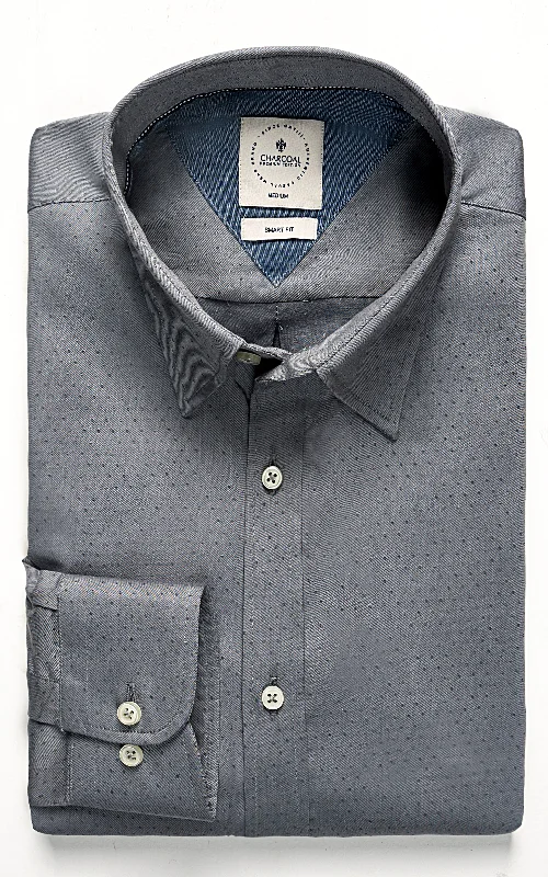 SMART SHIRT GREY TEXTURED