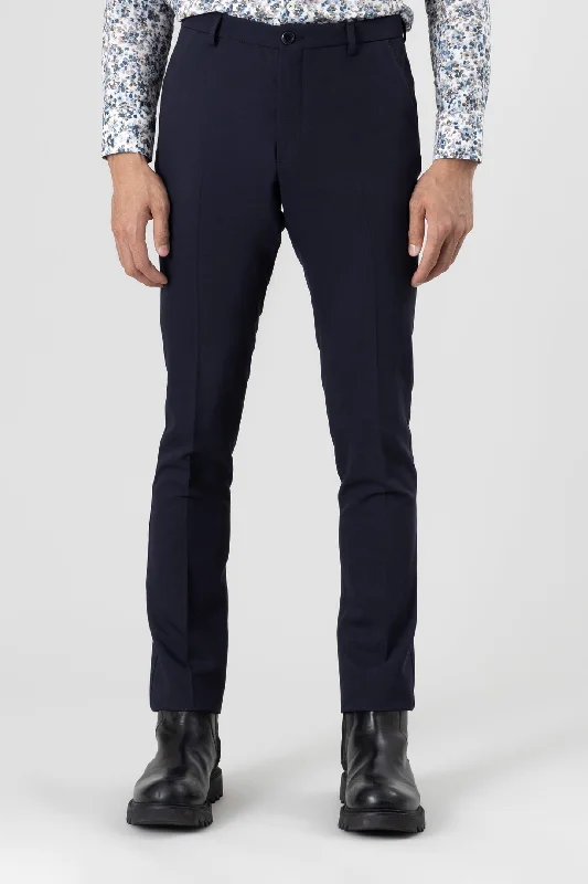 Soft Cloth Dress Pants in Soft City Twill - Black Navy