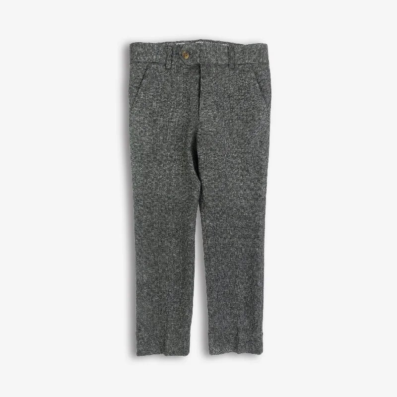 Stretchy Suit Pant | Noir Micro Plaid