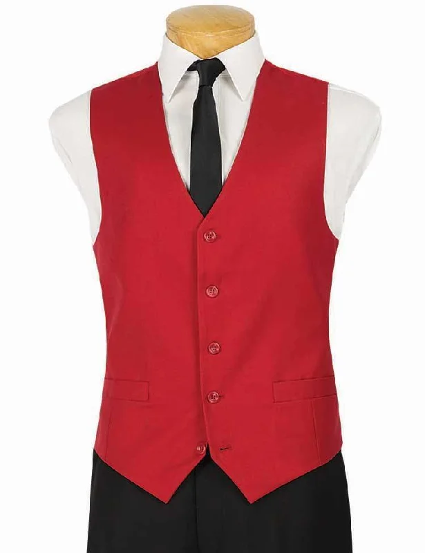 Suit Separates Vest Color Red