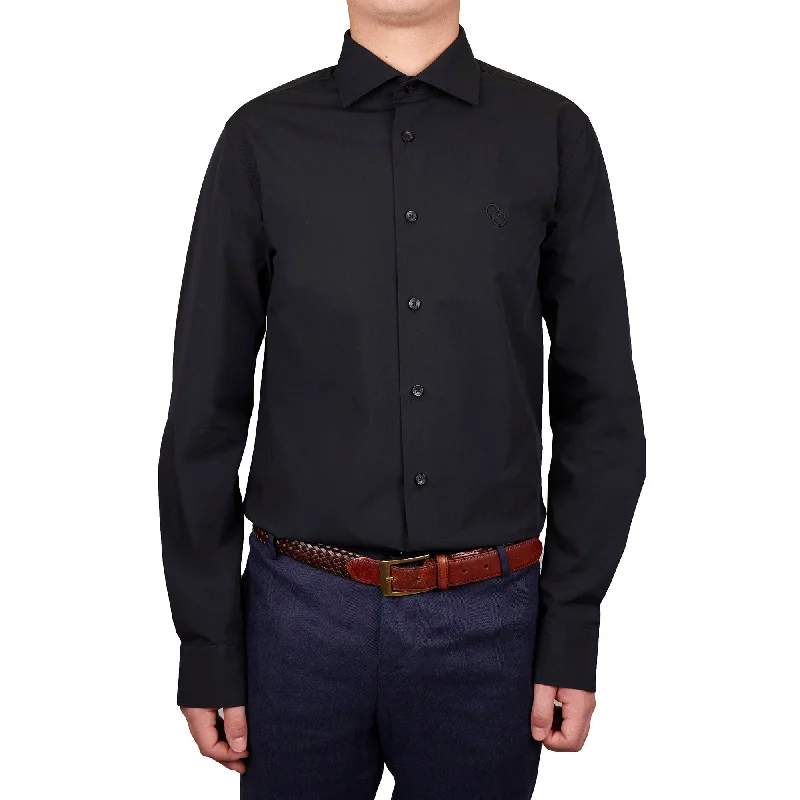 Cavalli Class Mens Black Dress Shirt W Logo